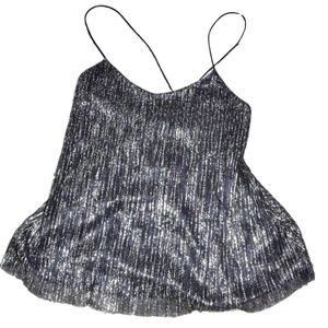 Express Womens Gold Sparkle Top Size Large